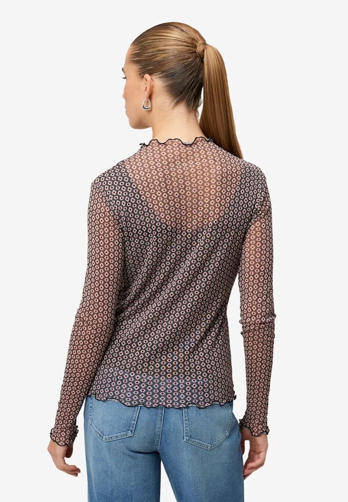 Mesh-Shirt mit grafischem Print