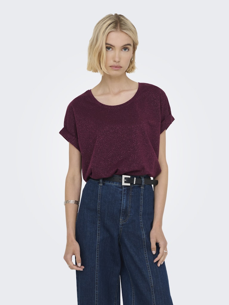 ONLMOSTER GLITTER S/S TOP NOOS JRS