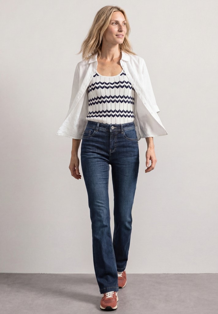 High Waist Bootcut Jeans im Slim Fit