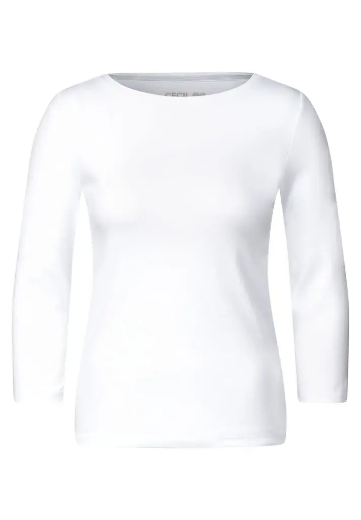 Basic Shirt in Unifarbe | White | M