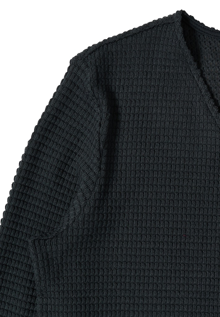 Offene 3/4-Arm Jacke im Ajour-Look