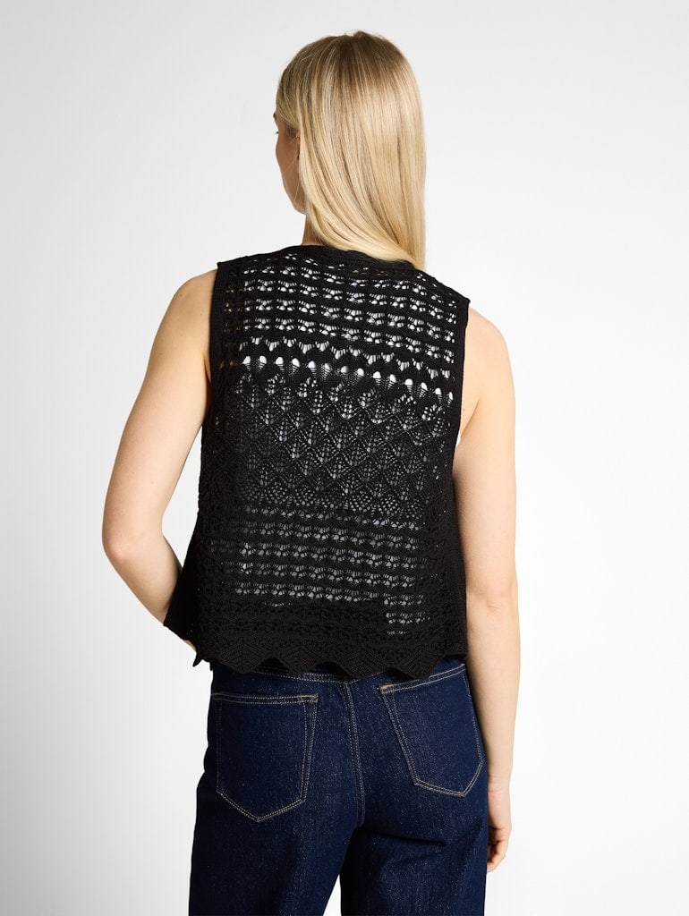 Strickwesten mit Lochmuster