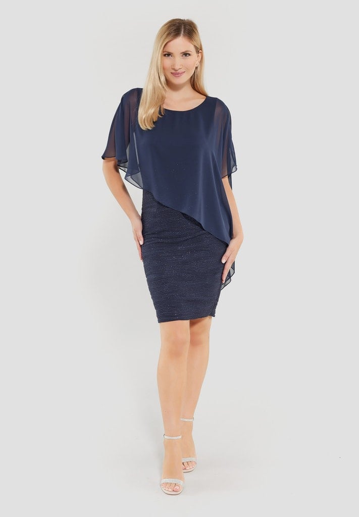 Cocktailkleid mit Überwurf