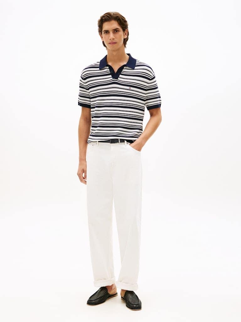 Relaxed Fit Knit Polo Shirt