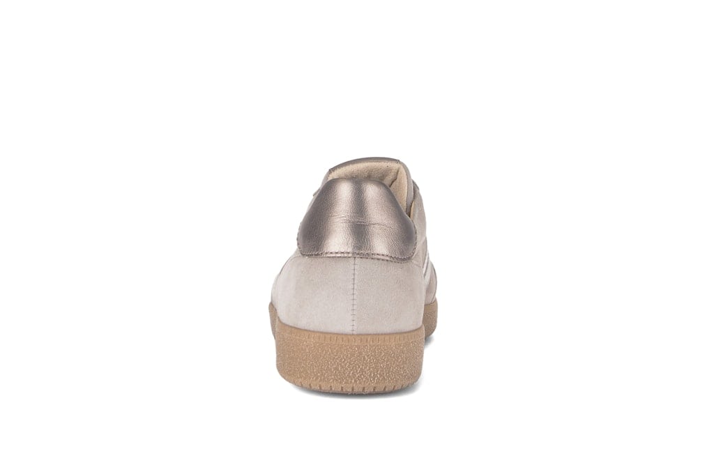Sneaker low Materialmix Leder beige