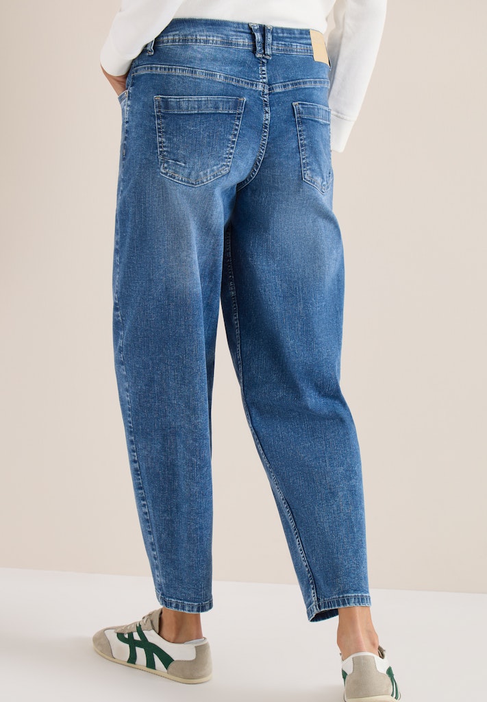 High Waist Barrel Leg Jeans im Loose Fit