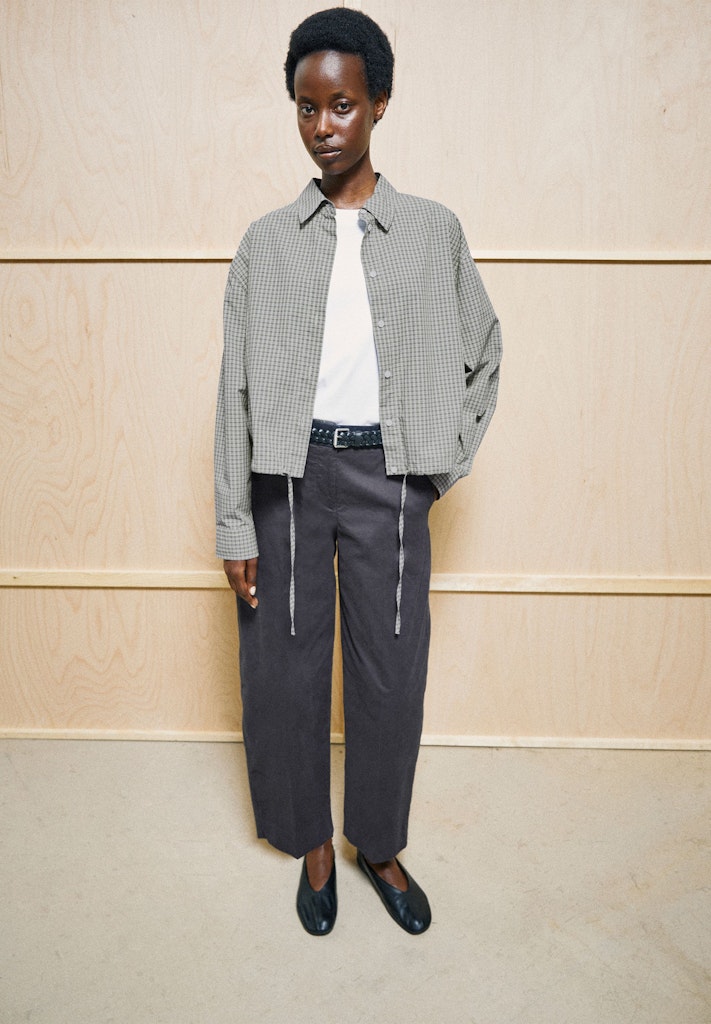 BARREL LEG TWILL PANT
