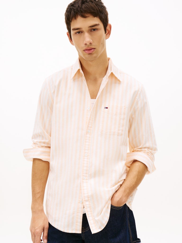 TJM REG STRIPE OXFORD SHIRT EXT