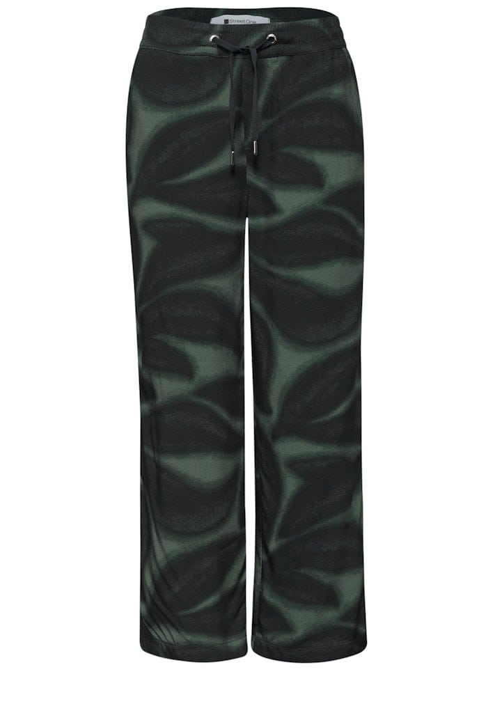 Wide Leg Hose im Loose Fit mit Print