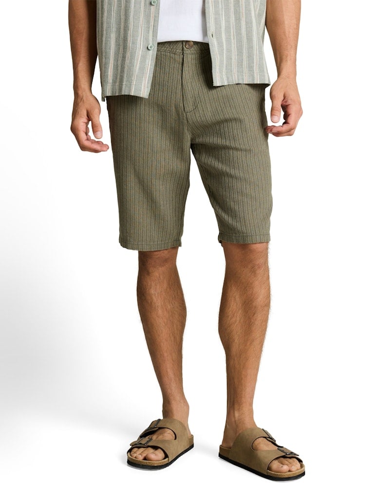 TTREGULAR Chino Shorts mit Leinenanteil