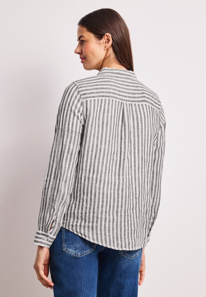 Langarm Hemdbluse aus Leinen