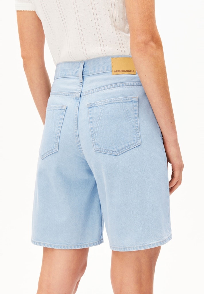 THAALINA MID WAIST DENIM SHORT
