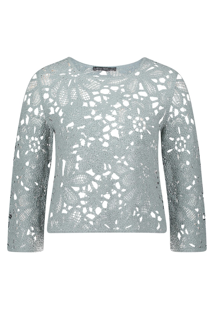 Lochstrick-Pullover