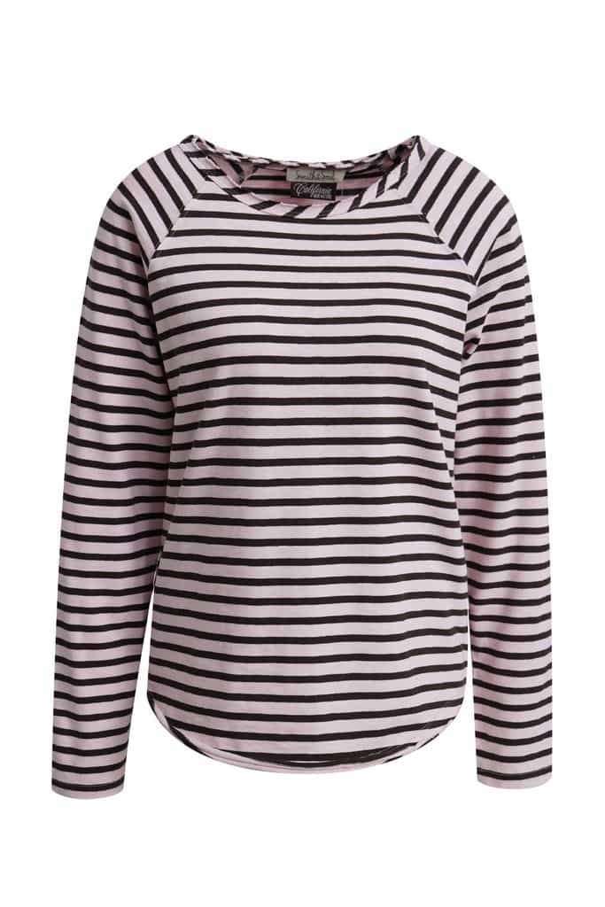 Regular Basic Sweatshirt Raglan Striped