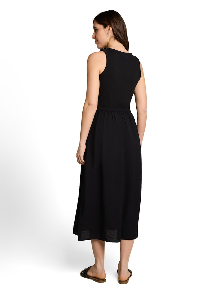 2-in-1 Midi-Kleid im Materialmix