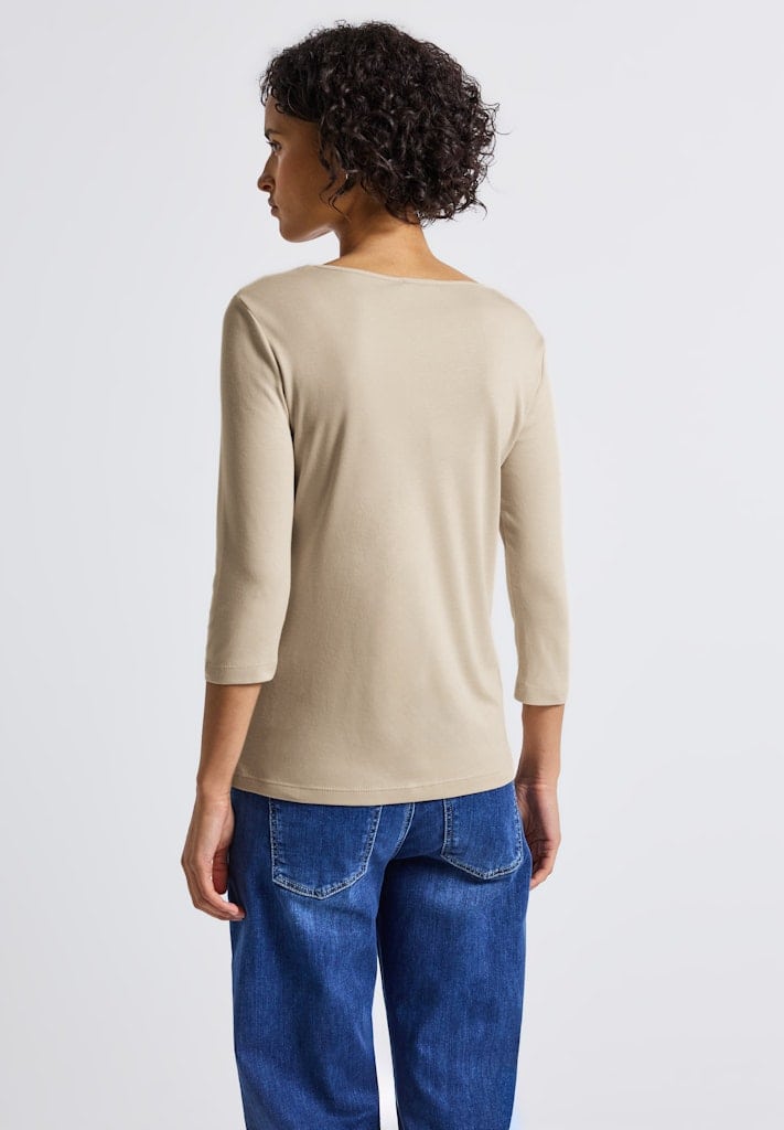 Basic T-Shirt mit 3/4 Arm