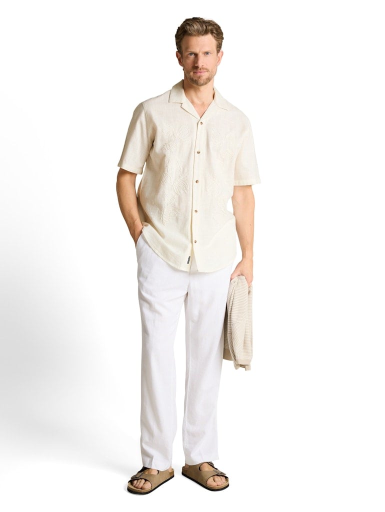Regular Fit Kurzarmhemd mit Stickerei