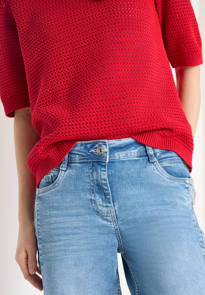 Kurzarm Pullover mit Struktur