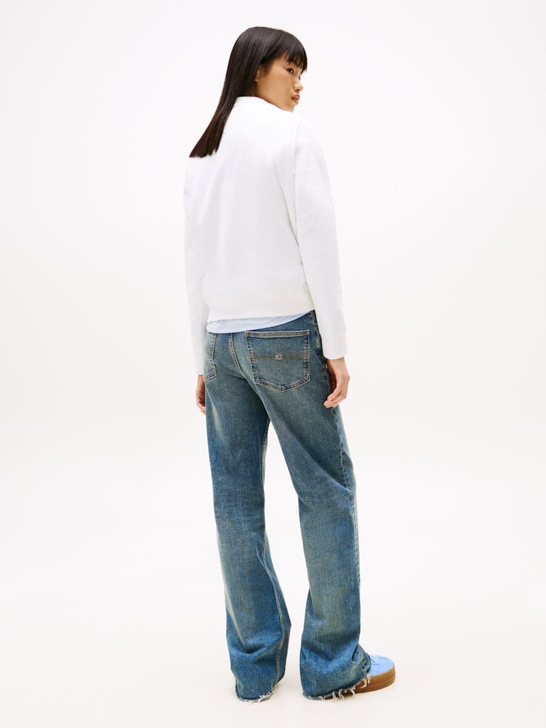 Flag Embroidery Brushed Fleece Sweatshirt