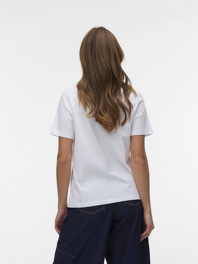 VMPAULINA SS V-NECK T-SHIRT JRS NOOS