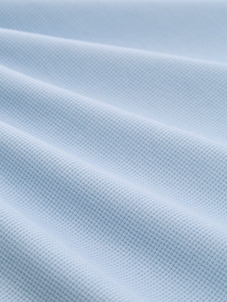 Relaxed Fit Resort Poloshirt mit Waffelstruktur