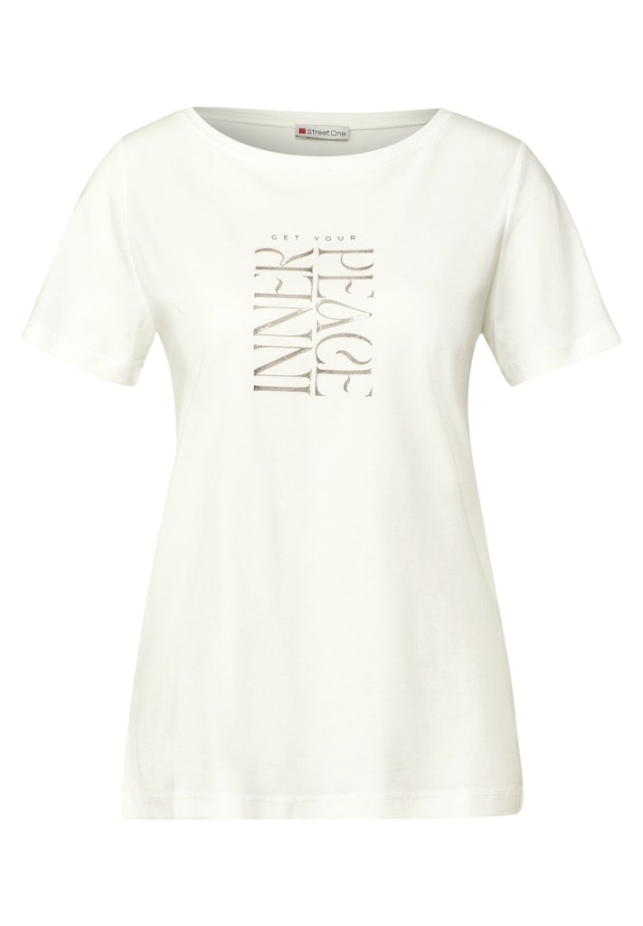 T-Shirt mit Wording Print