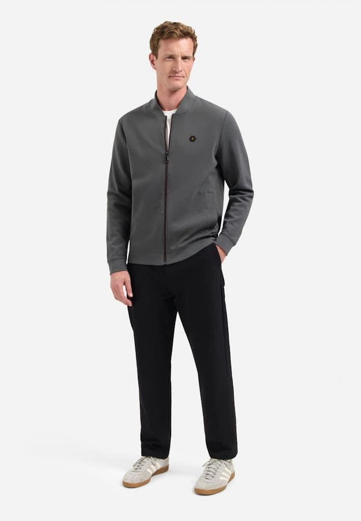 Sweater Full Zipper Pique Bomber