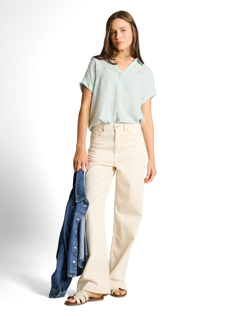 Loose Fit Bluse mit Streifenmuster
