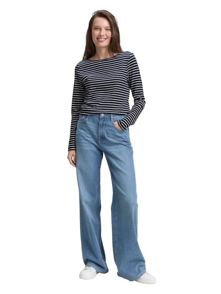 Langarmshirt mit Streifenmuster