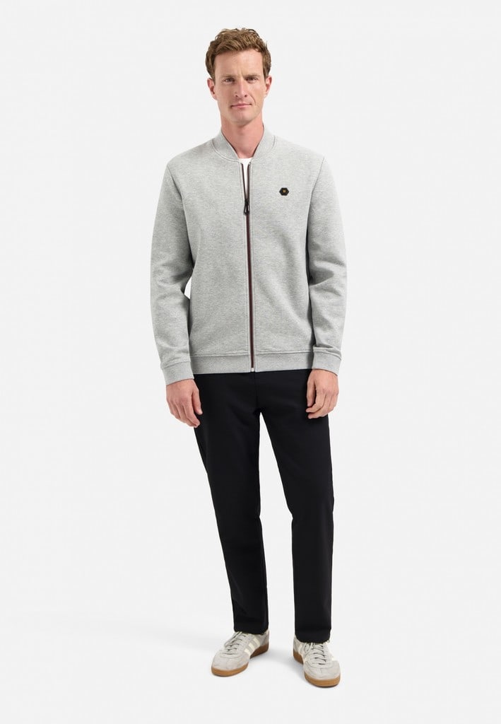 Sweater Full Zipper Pique Bomber