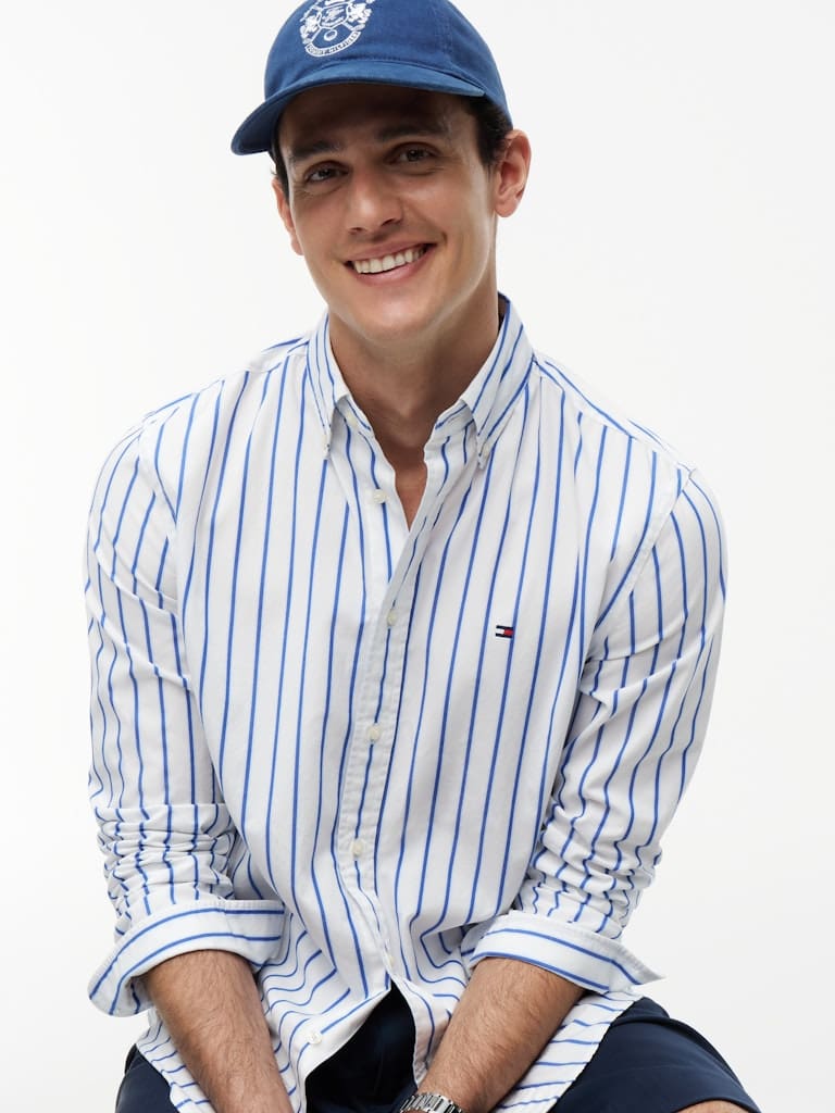 TH Flex Regular Fit Stripe Poplin Shirt