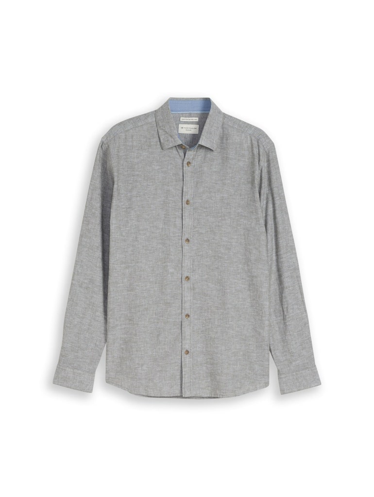 Regular Fit Hemd mit Leinenanteil