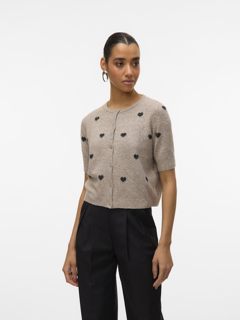 VMDOFFY INTARSIA 2/4 O-NCK CARDIGAN NOOS