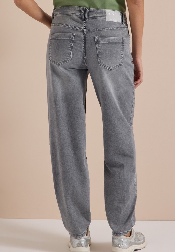 High Waist Barrel Leg Jeans im Loose Fit