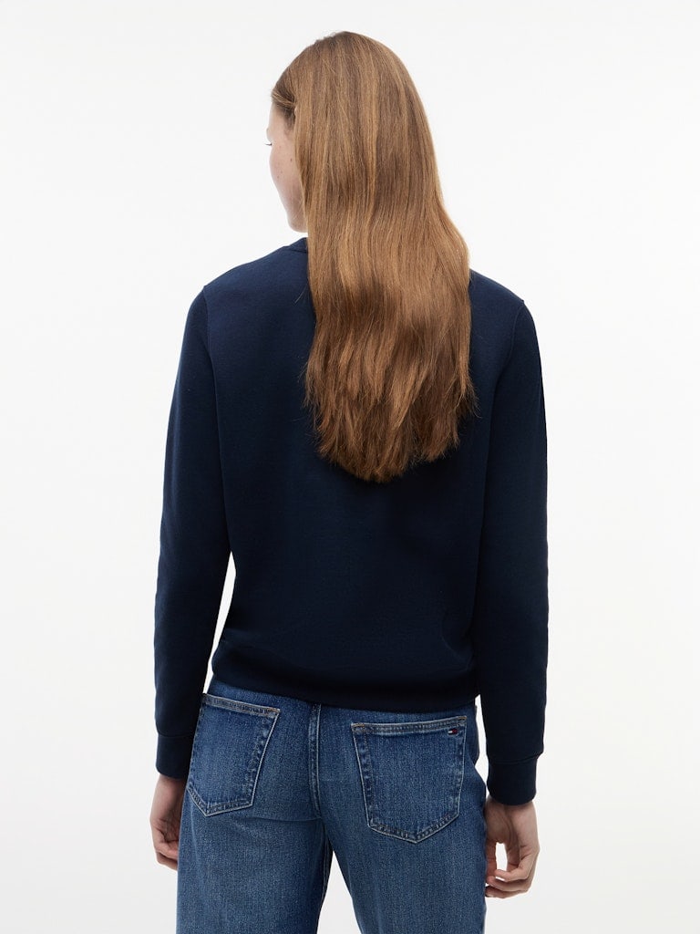 Flag Embroidery Brushed Fleece Sweatshirt
