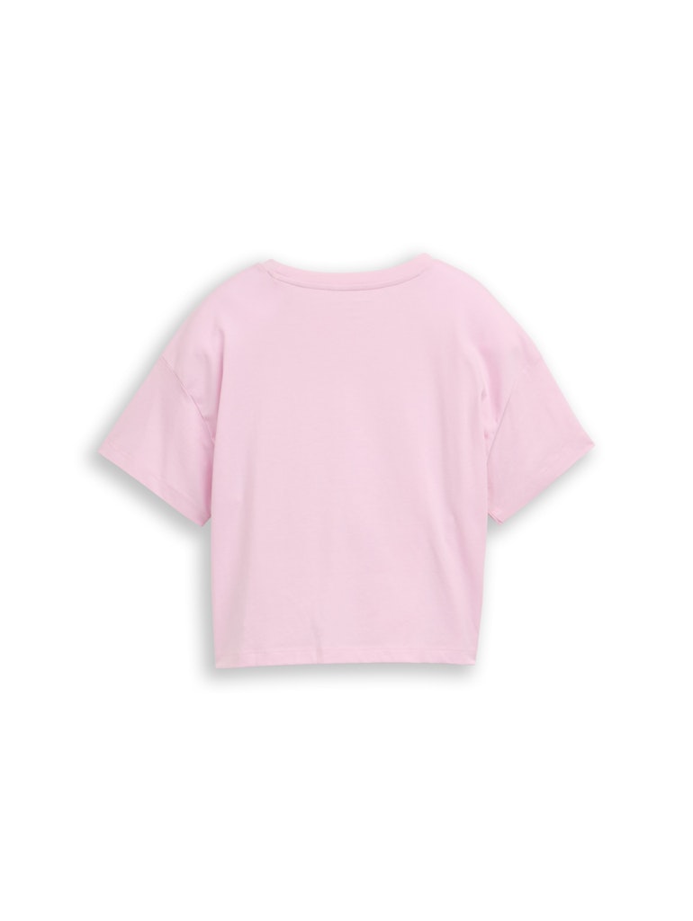 Cropped T-Shirt mit Koten-Detail