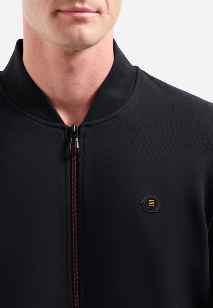 Sweater Full Zipper Pique Bomber