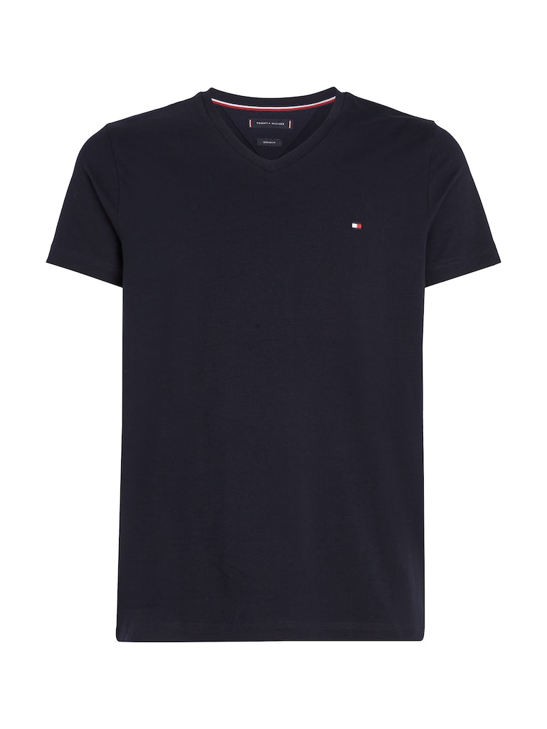 CORE STRETCH SLIM V-NECK TEE | BLUE | L | 1475655.8720641146517