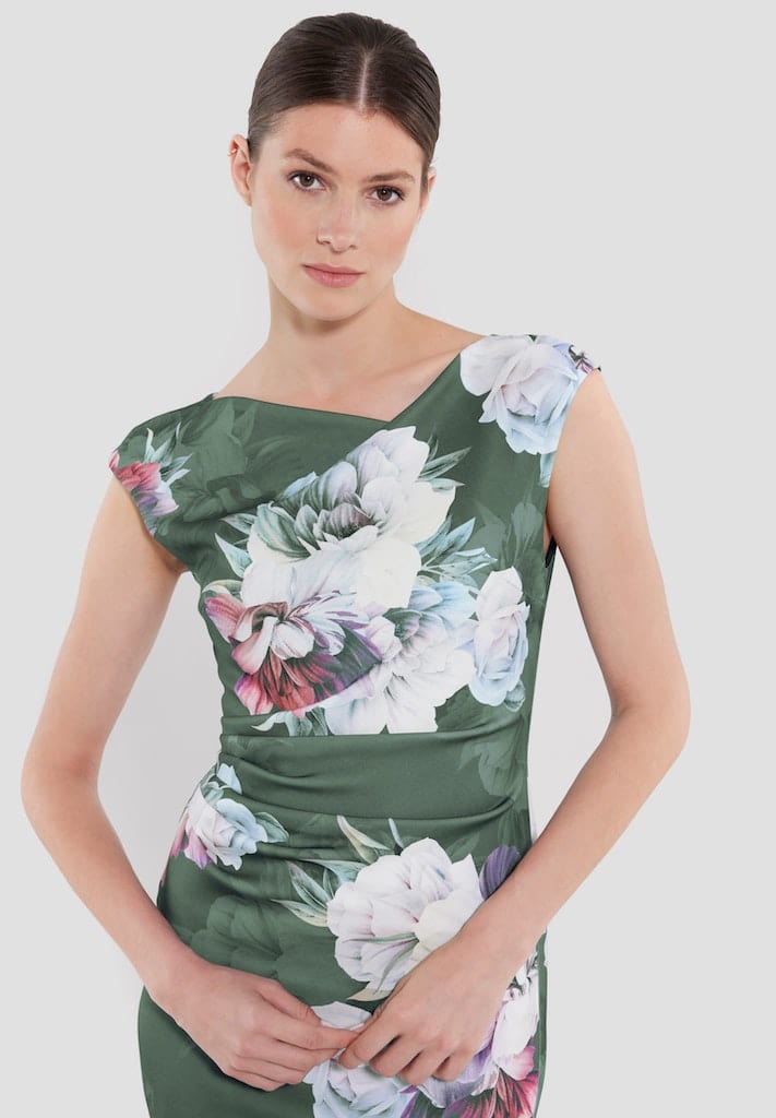 Cocktailkleid aus bedrucktem Scuba