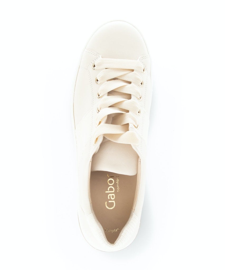 Sneaker low Materialmix Leder weiß