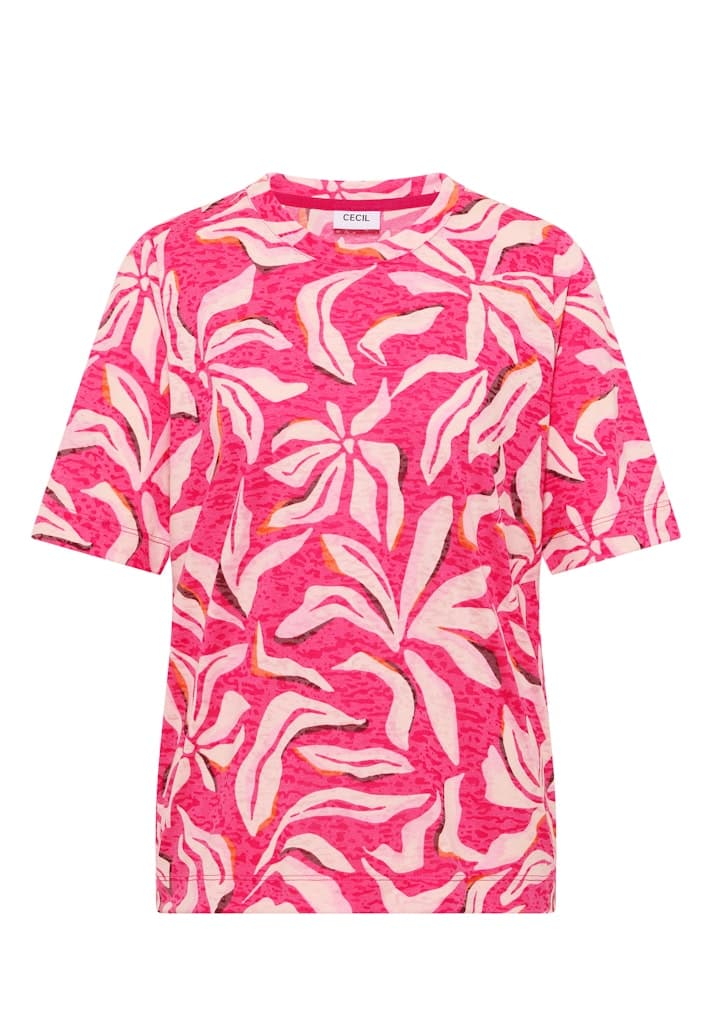 Kurzarm T-Shirt im Ausbrenner-Look