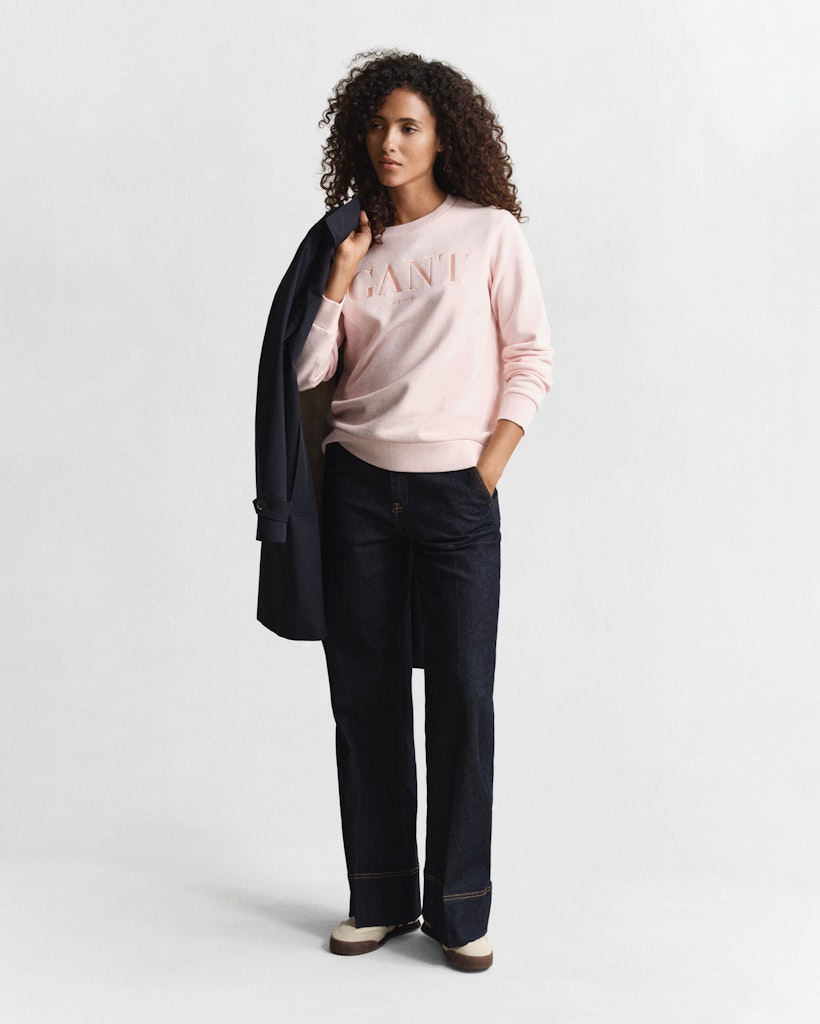Tonal Graphic Rundhals-Sweatshirt