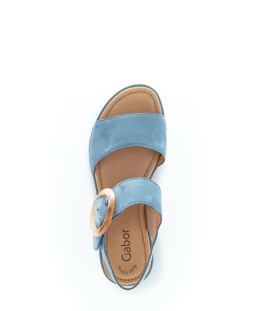 Plateau Sandalen Rauleder blau