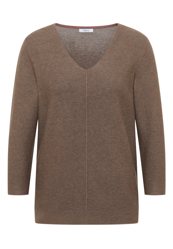3/4-Arm Pullover mit Struktur