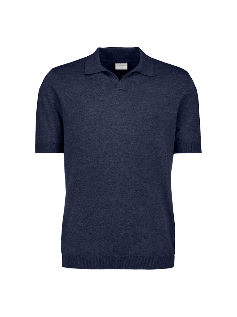 Pullover Short Sleeve V-Polo Melange