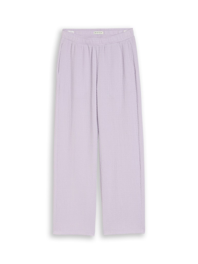 Wide Leg Hose mit Struktur