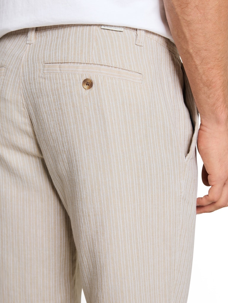 TTREGULAR Chino Shorts mit Leinenanteil