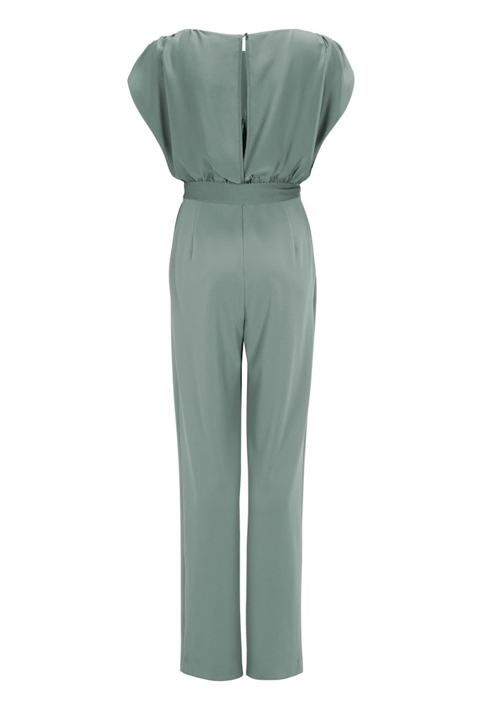 Jumpsuit aus Material-Mix
