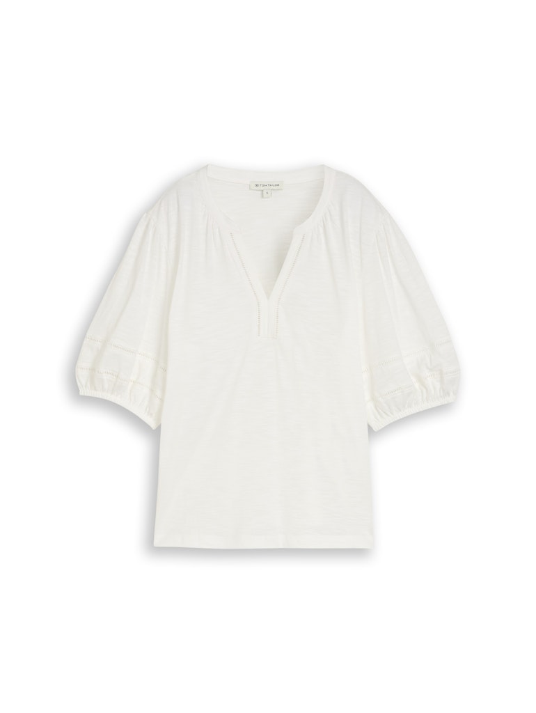 Blusenshirt mit Spitzendetails