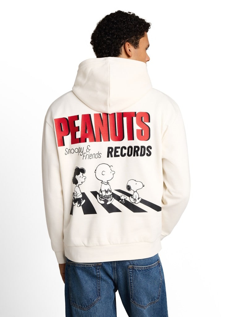 Relaxed Fit Hoodie Sweatshirt mit Snoopy-Rückenprint